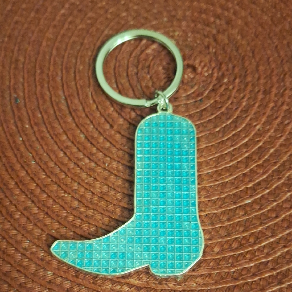 Turquoise Boot Keychain - Picture 1 of 3